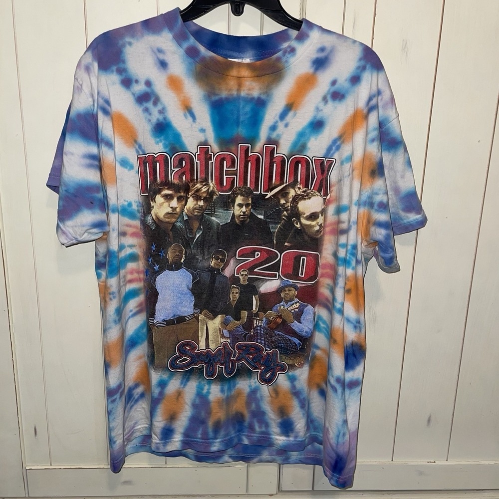 VTG Tie Dye Matchbox 20 Sugar Ray Rap T More Than You Think You Are Tour‎ 2003 L